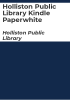 Holliston_Public_Library_Kindle_Paperwhite